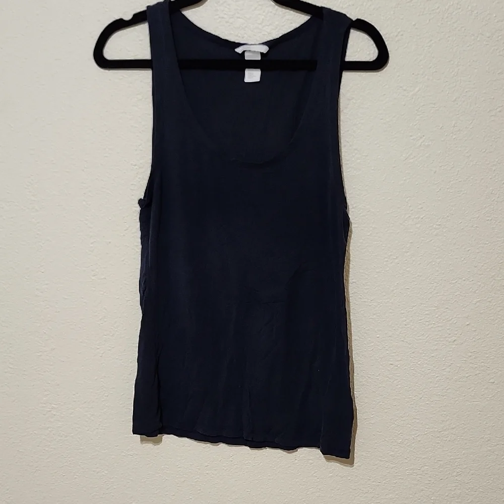 H&M Blue Fitted Tank Top - Picture 1 of 6